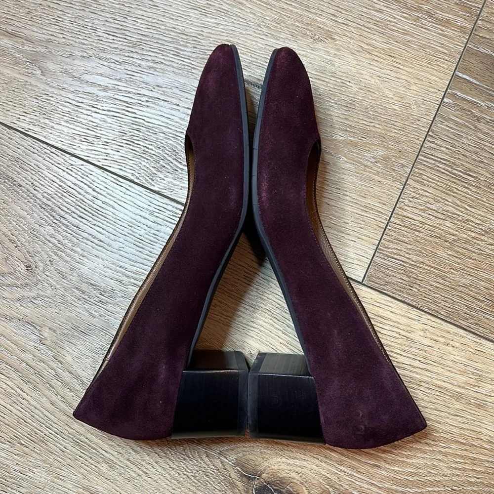 Aquatalia Vera Oxblood Suede Pumps Size 6.5